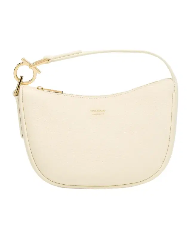 Ferragamo Smile Grain Leather Gancini Top-Handle Bag