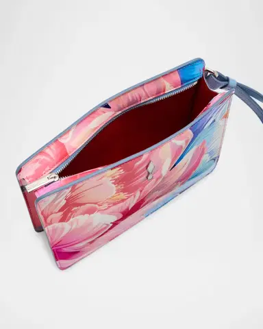 Christian Louboutin Bettina Wristlet Pouch Bag in Floral-Print Leather | Thumbnail 4 Christian Louboutin Bettina Wristlet Pouch Bag in Floral-Print Leather | Thumbnail 4