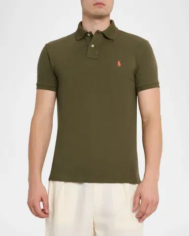Polo Ralph Lauren Men's Custom Slim Fit Soft Cotton Polo Shirt | Thumbnail 4 Polo Ralph Lauren Men's Custom Slim Fit Soft Cotton Polo Shirt | Thumbnail 4