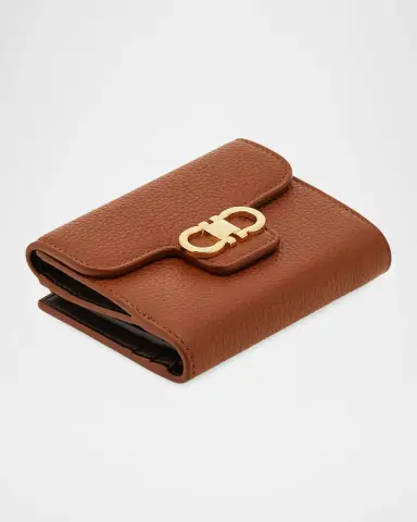 Ferragamo Gancini Compact Leather Wallet | Thumbnail 7 Ferragamo Gancini Compact Leather Wallet | Thumbnail 7