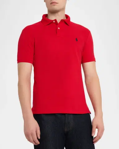 Polo Ralph Lauren Men's Custom Slim Fit Soft Cotton Polo Shirt | Thumbnail 4