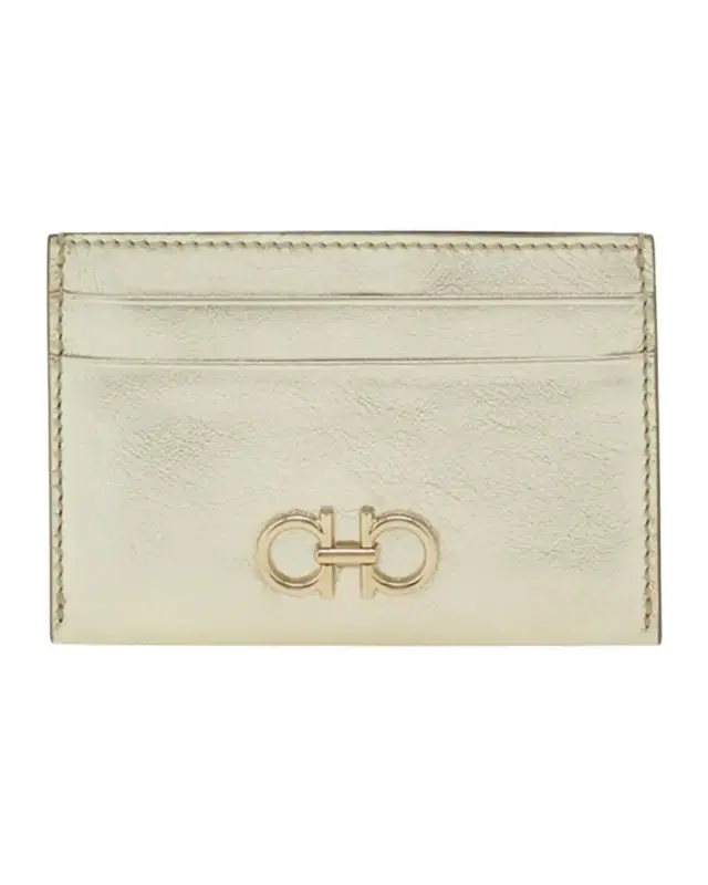 Gancini Leather Card Holder