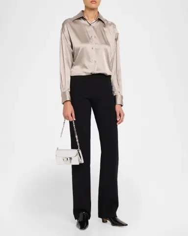 Ferragamo Laminated Leather Rhinestone Gancini Shoulder Bag | Thumbnail 5 Ferragamo Laminated Leather Rhinestone Gancini Shoulder Bag | Thumbnail 5