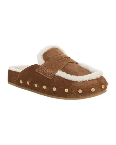 Veronica Beard Fenix Studded Shearling Loafer Mules | Thumbnail 1