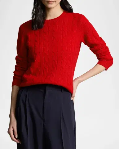 Polo Ralph Lauren Julianna Cable-Knit Cashmere Sweater | Thumbnail 3