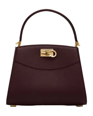 Ferragamo Studio Box Hammered Leather Top-Handle Bag | Thumbnail 1
