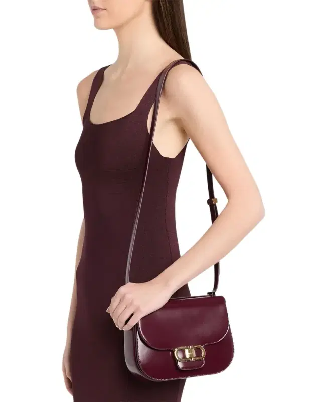 Ferragamo Double Gancini Leather Crossbody Bag