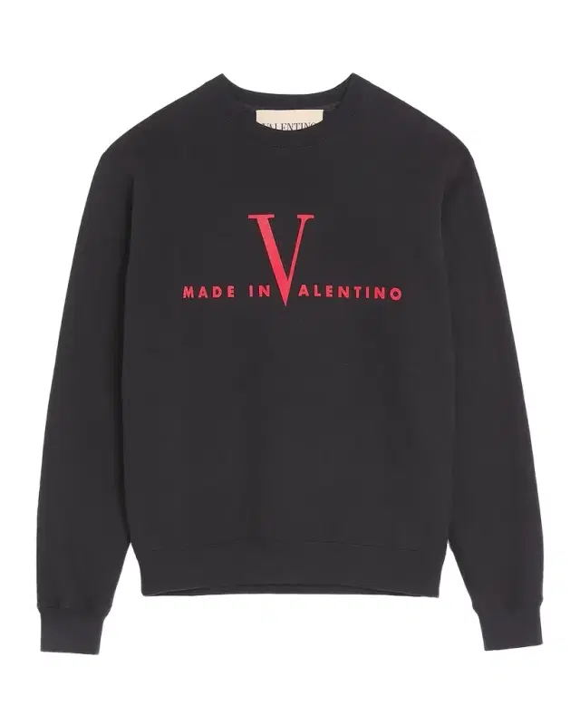 Men 's Made In Valentino Print Cotton Crewneck Sweatshirt