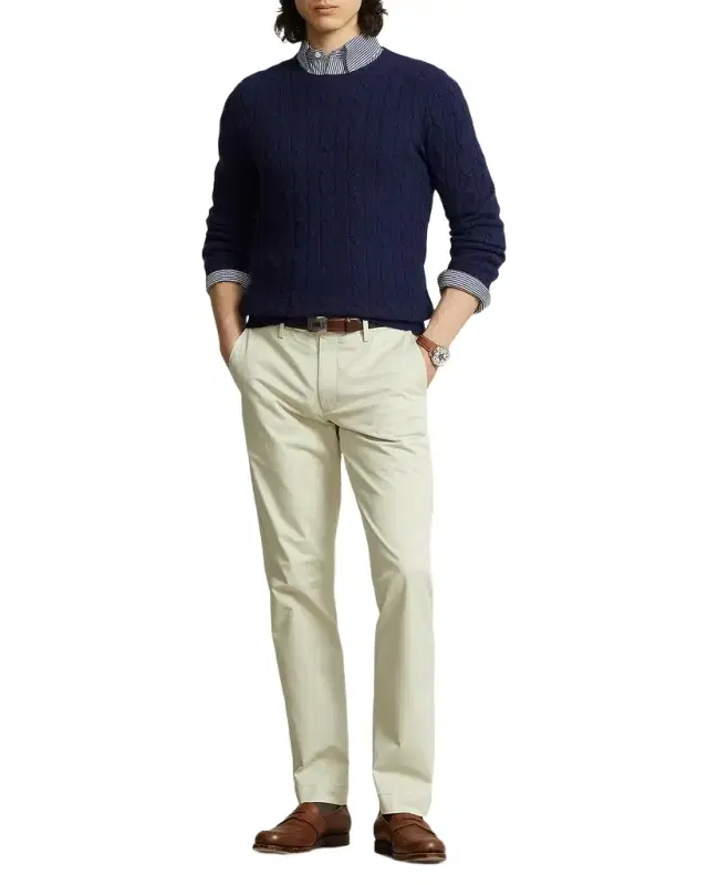 Men 's Straight-Fit Cotton Stretch Pants