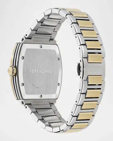 Ferragamo Men's F80 42mm Two-Tone Bracelet Watch | Thumbnail 2