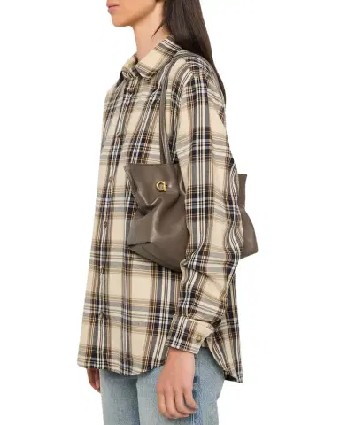 Ferragamo Small Piercing Nappa Leather Shoulder Bag | Thumbnail 1 Ferragamo Small Piercing Nappa Leather Shoulder Bag | Thumbnail 1