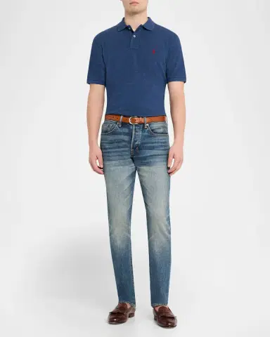Polo Ralph Lauren Men's The Iconic Mesh Classic-Fit Polo Shirt | Thumbnail 2 Polo Ralph Lauren Men's The Iconic Mesh Classic-Fit Polo Shirt | Thumbnail 2