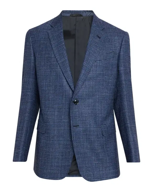 Men's Wool Linen Silk Micro-Houndstooth Sport Coat Men's Wool Linen Silk Micro-Houndstooth Sport Coat