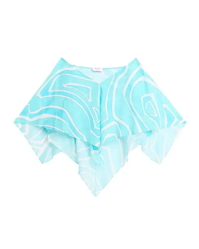 Labirinto-Print Cotton Cape Blouse