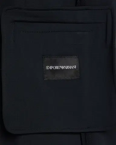 Emporio Armani Men's Unlined Rice-Stitch Stretch Knit Blazer | Thumbnail 6 Emporio Armani Men's Unlined Rice-Stitch Stretch Knit Blazer | Thumbnail 6