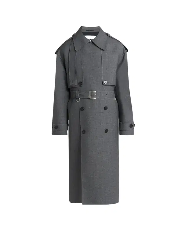 Men 's Belted Double-Breasted Trench Coat