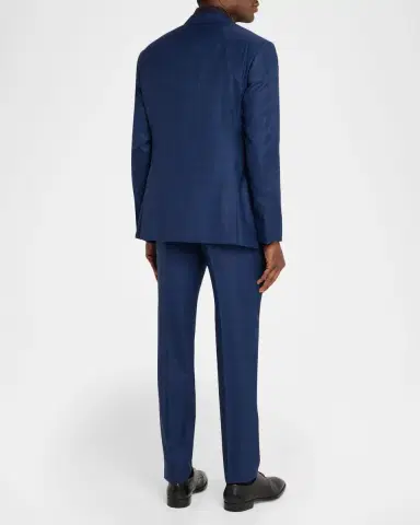 Giorgio Armani Men's Wool and Silk Windowpane Sport Coat | Thumbnail 3