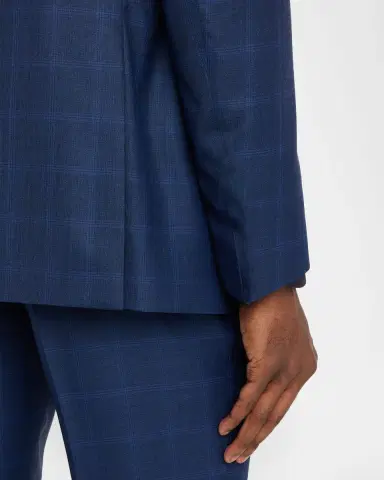 Giorgio Armani Men's Wool and Silk Windowpane Sport Coat | Thumbnail 9