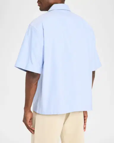 Marni Men 's Contrast-Pocket Mending Logo Short-Sleeve Shirt | Thumbnail 3 Marni Men 's Contrast-Pocket Mending Logo Short-Sleeve Shirt | Thumbnail 3