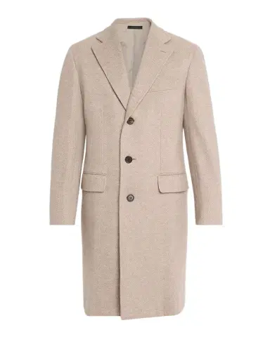 Brioni Men's Solferino Cashmere Herringbone Overcoat | Thumbnail 1