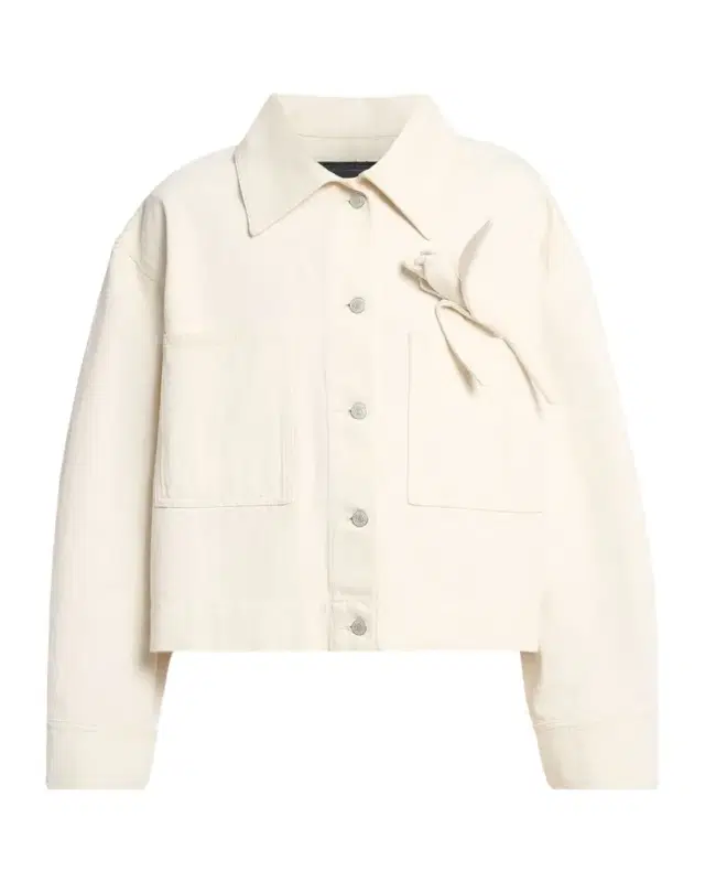 Tulip Applique Oversized Denim Jacket