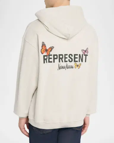 Represent Men's Butterfly Initial Cotton Hoodie | Thumbnail 3 Represent Men's Butterfly Initial Cotton Hoodie | Thumbnail 3