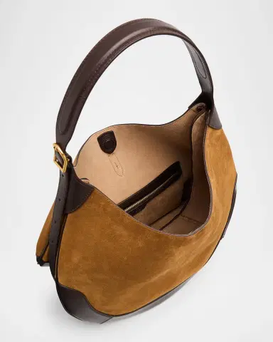 Polo Ralph Lauren Polo ID Suede Large Shoulder Bag | Thumbnail 4 Polo Ralph Lauren Polo ID Suede Large Shoulder Bag | Thumbnail 4