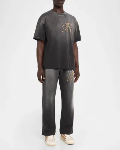 Represent Men's Butterfly Initial Relaxed Cotton T-Shirt | Thumbnail 2