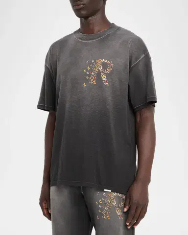 Represent Men's Butterfly Initial Relaxed Cotton T-Shirt | Thumbnail 4