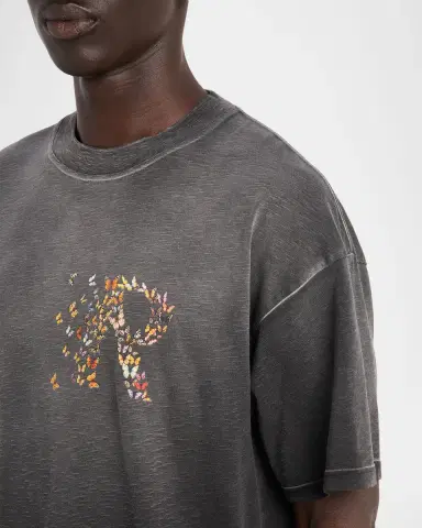 Represent Men's Butterfly Initial Relaxed Cotton T-Shirt | Thumbnail 5