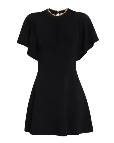 Shoshanna Aura Chain-Trim Rib Knit Mini Dress | Thumbnail 1 Shoshanna Aura Chain-Trim Rib Knit Mini Dress | Thumbnail 1