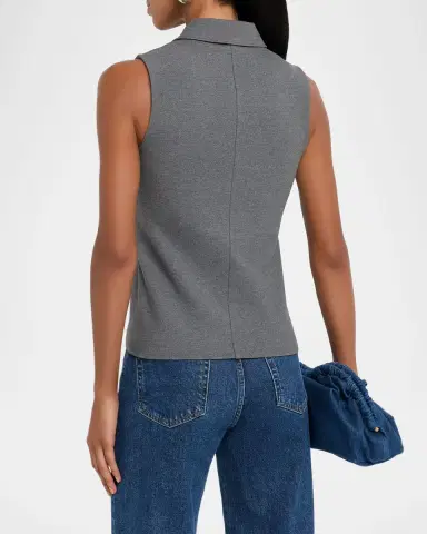 Rag & Bone Irina Sleeveless Ponte Polo Shirt | Thumbnail 3 Rag & Bone Irina Sleeveless Ponte Polo Shirt | Thumbnail 3