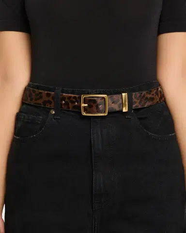 rag & bone X Boyfriend Leopard Calf Hair Belt | Thumbnail 2