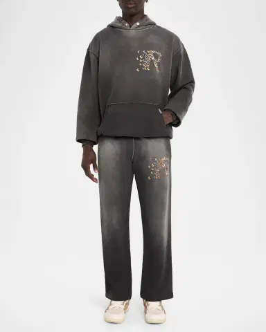 Represent Men's Butterfly Initial Faded Cotton Hoodie | Thumbnail 2 Represent Men's Butterfly Initial Faded Cotton Hoodie | Thumbnail 2