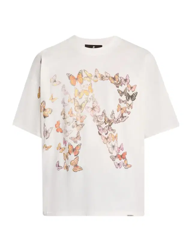 REPRESENT Men 's Flutter Initial Distressed Boxy Fit T-hirt