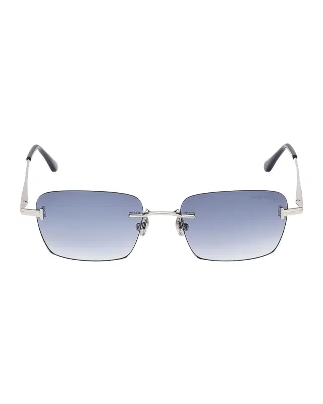 TOM FORD Jake 54mm Metal Rectangular Sunglasses