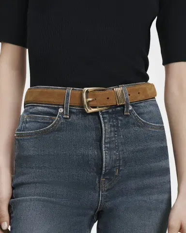 Veronica Beard Arch Suede Belt | Thumbnail 2