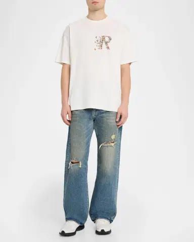 Represent Men's Monarch Logo Cotton Boxy Fit T-Shirt | Thumbnail 2 Represent Men's Monarch Logo Cotton Boxy Fit T-Shirt | Thumbnail 2