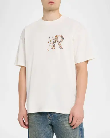 Represent Men's Monarch Logo Cotton Boxy Fit T-Shirt | Thumbnail 4 Represent Men's Monarch Logo Cotton Boxy Fit T-Shirt | Thumbnail 4