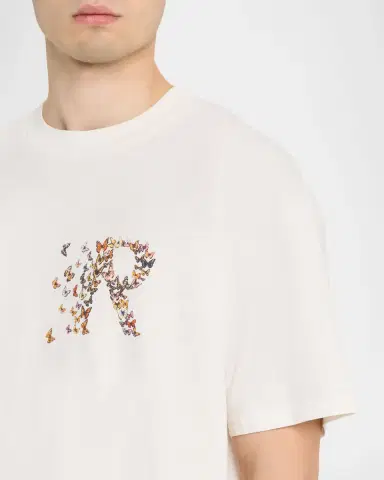 Represent Men's Monarch Logo Cotton Boxy Fit T-Shirt | Thumbnail 5 Represent Men's Monarch Logo Cotton Boxy Fit T-Shirt | Thumbnail 5