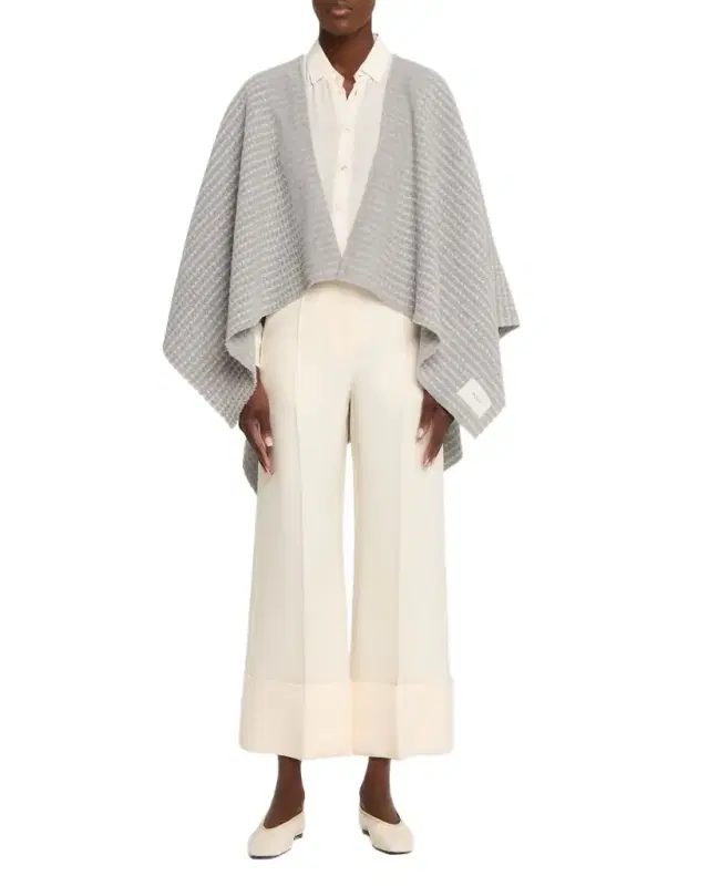 Joni Waffle-Knit Poncho