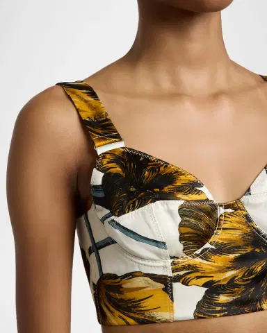 Erdem Floral-Print Duchesse Bra Top | Thumbnail 2