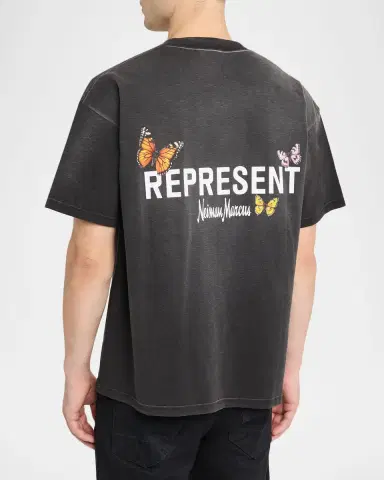 Represent Men's Monarch Logo Cotton Boxy Fit T-Shirt | Thumbnail 3