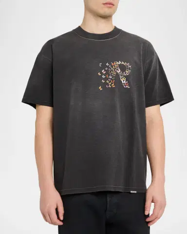 Represent Men's Monarch Logo Cotton Boxy Fit T-Shirt | Thumbnail 4