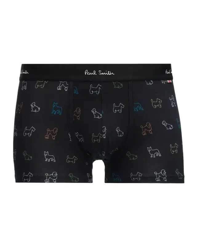 en 's Sketched Dog Outline Print Boxer Briefs