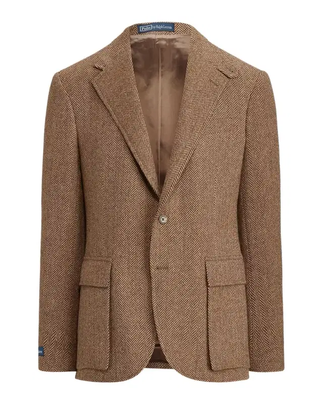 Polo Ralph Lauren Unisex Wool Herringbone Single-Breasted Sport Coat