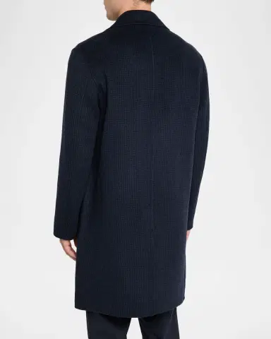 Theory Men 's Modern Mini Check Single-Breasted Coat | Thumbnail 3 Theory Men 's Modern Mini Check Single-Breasted Coat | Thumbnail 3