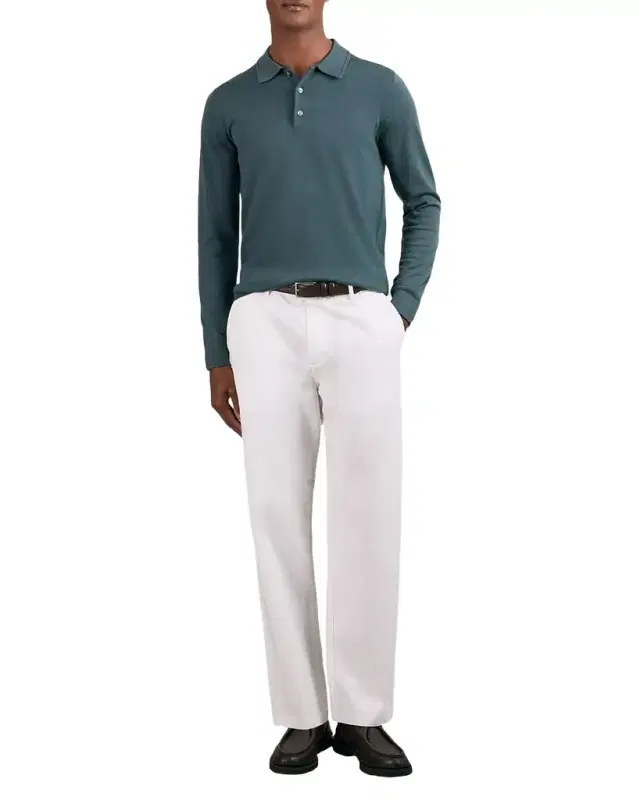 Men 's Trafford Merino Wool Long-Sleeve Polo Shirt