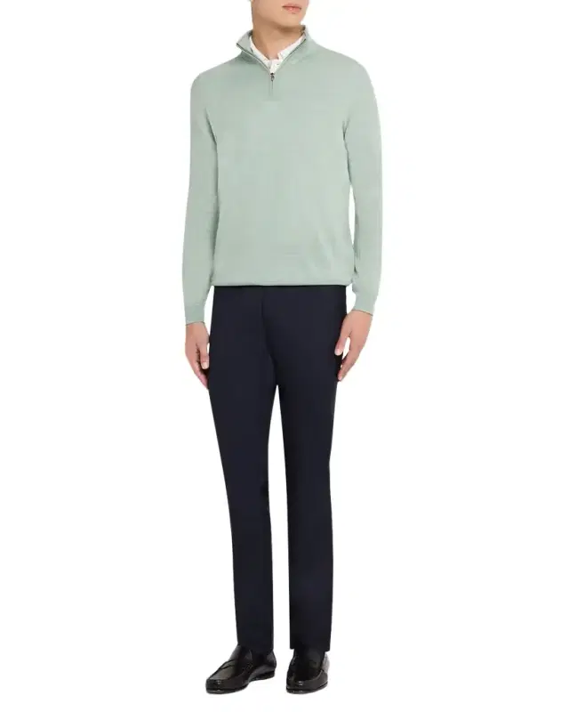 en 's Blackhall erino Wool Funnel Neck Half-Zip Sweater