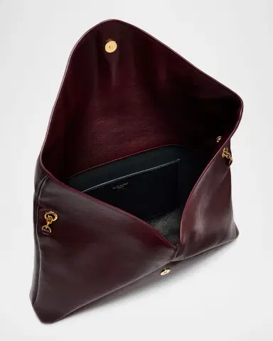 Saint Laurent Cassandre YSL Envelope Flap Shoulder Bag in Leather | Thumbnail 4 Saint Laurent Cassandre YSL Envelope Flap Shoulder Bag in Leather | Thumbnail 4